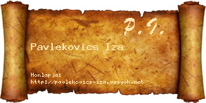 Pavlekovics Iza névjegykártya